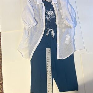 Navy and White Floral 3 Piece outfit for the price of one piece